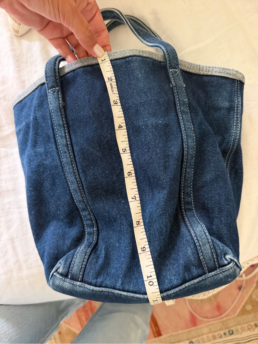 VINTAGE Brooks Brothers Denim handbag tote. SO unique and cool!! - Picture 7 of 10